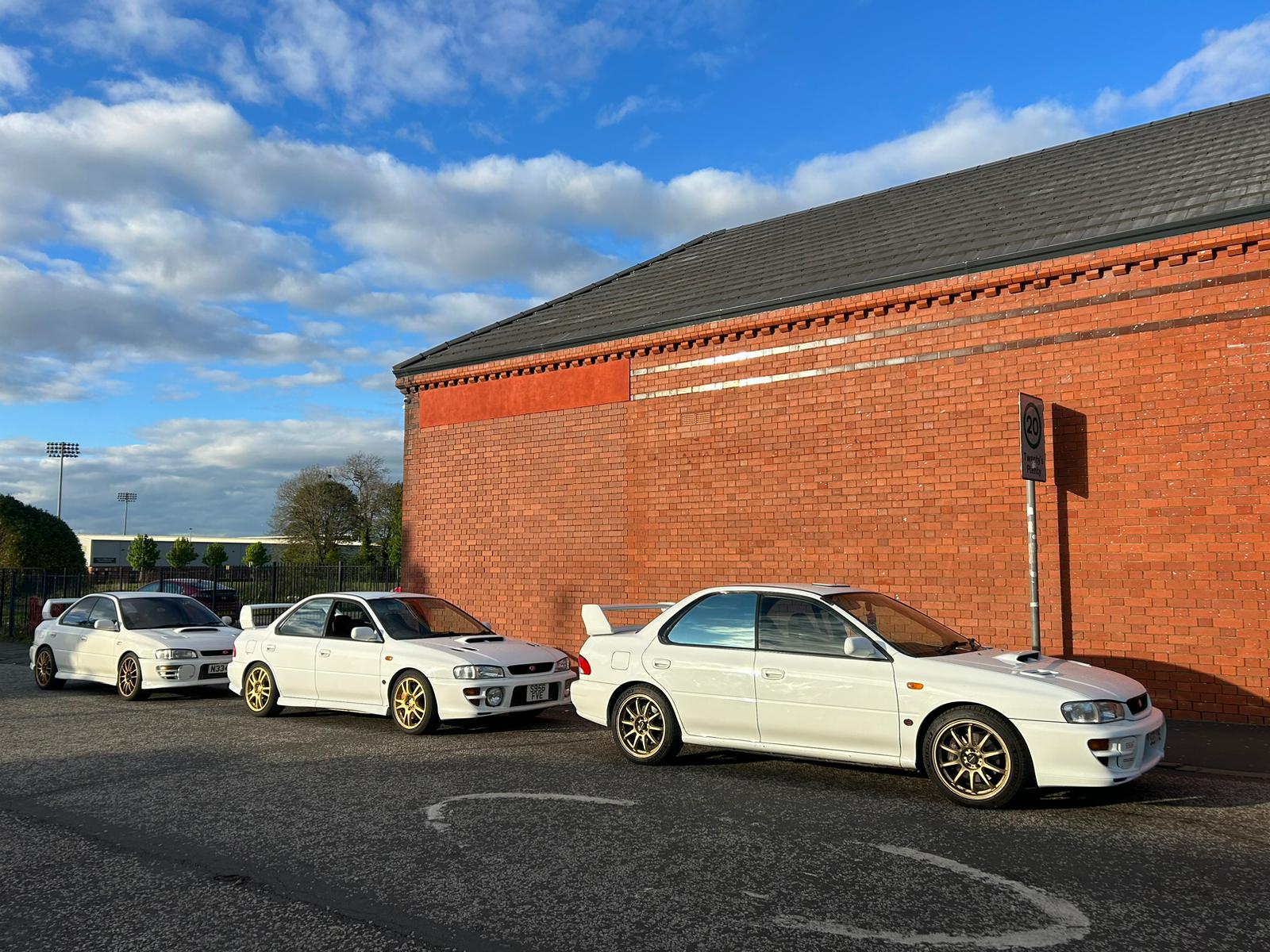 A rare sight to capture as we have 3 white gc8 classics out all different versions, chasing some sunsets
